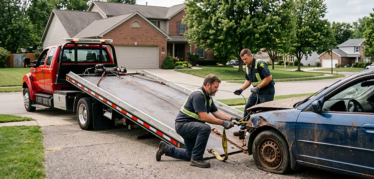 Wrecked Car Towing in Tampa