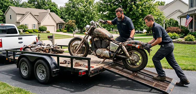 Damaged Motorcycle Removal in Tampa