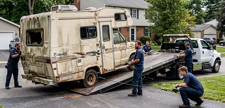 Water Damaged Junk RV Removal in Tampa