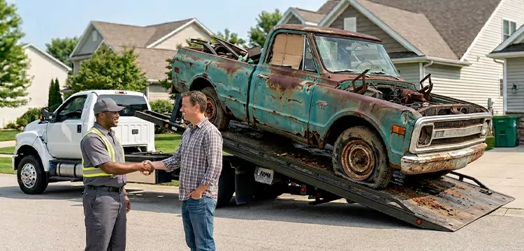 Non-Running Junk Truck Removal in Tampa